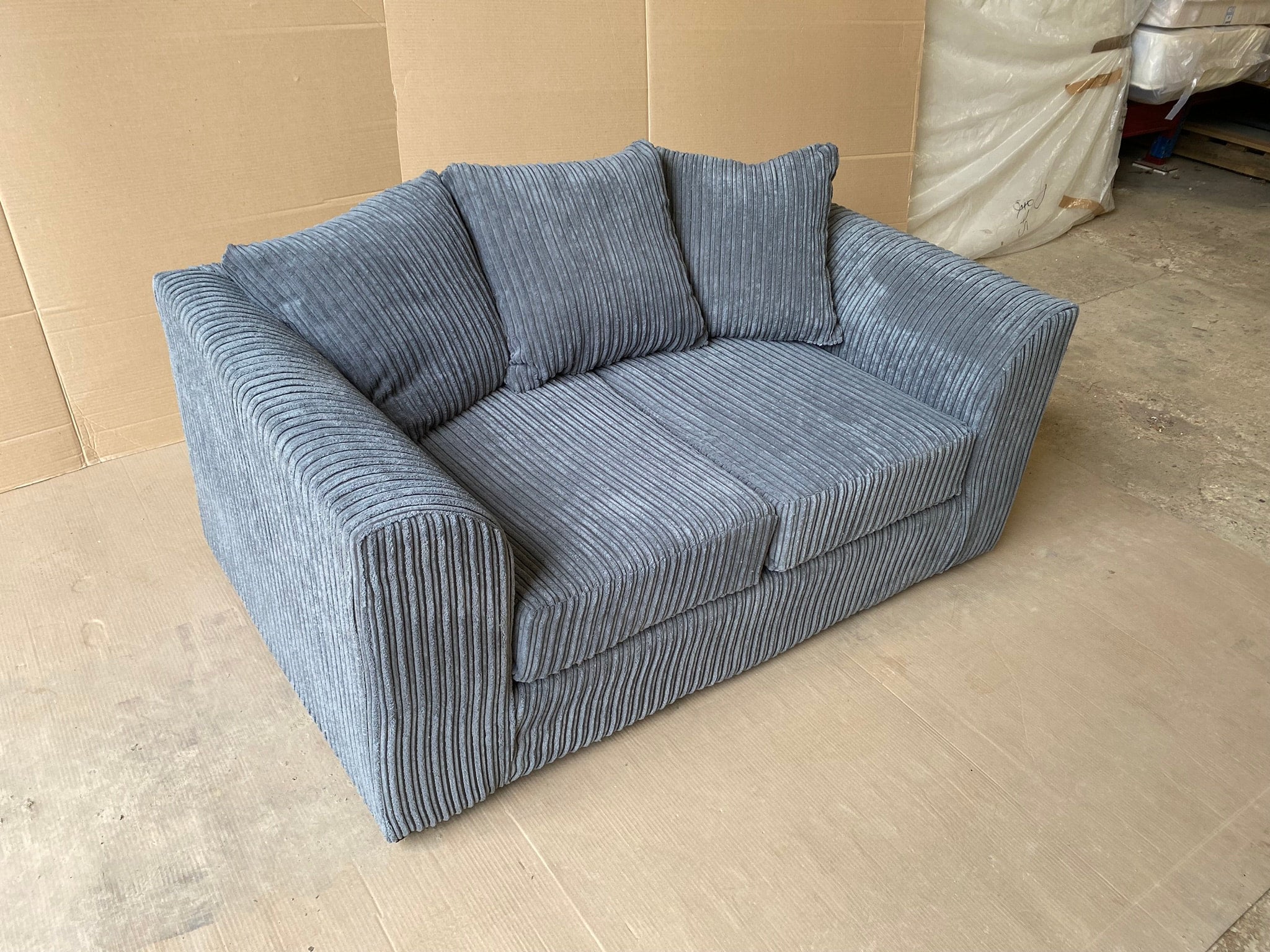 Grey on sale cord sofa