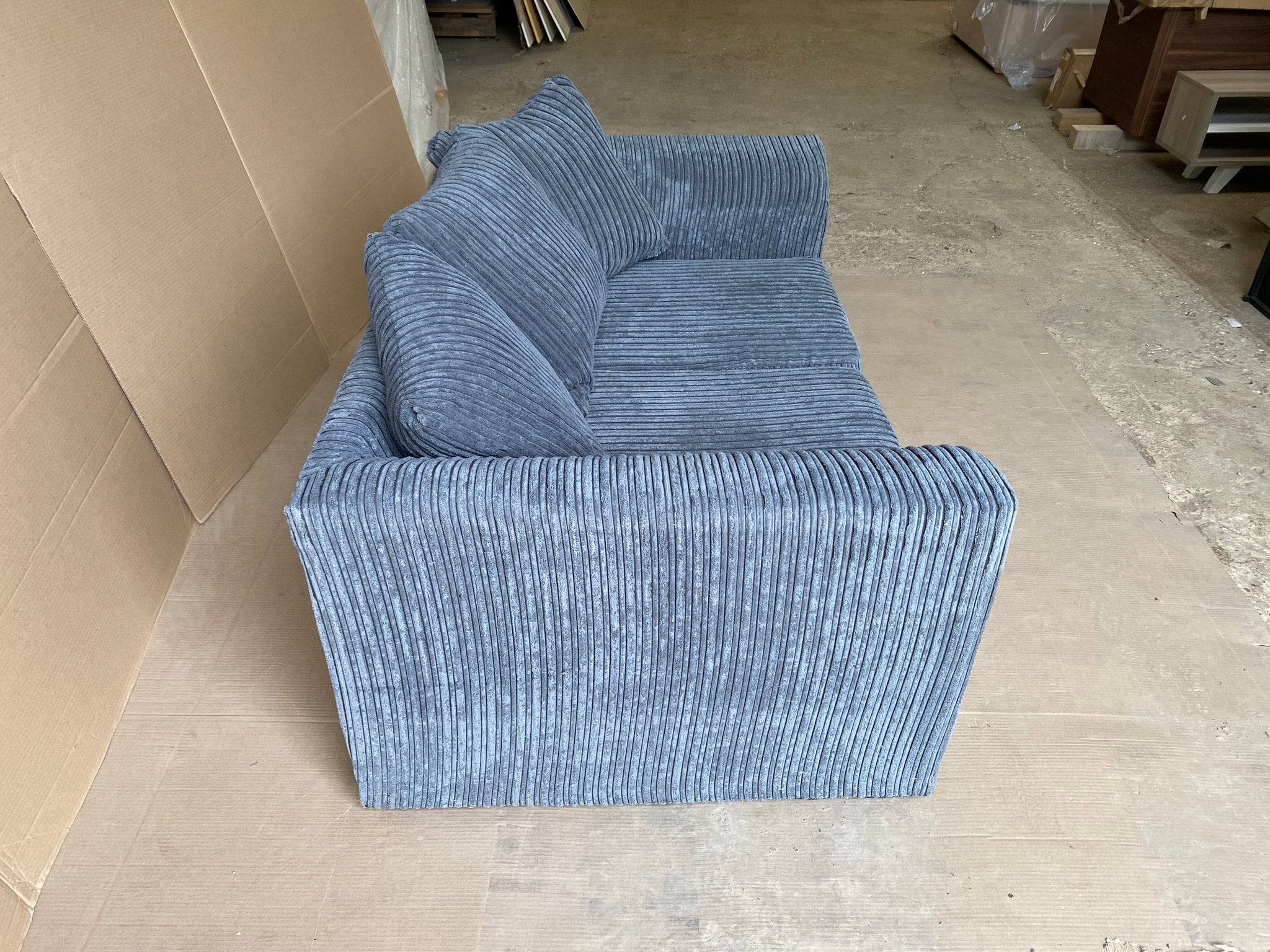 Blue store cord sofa