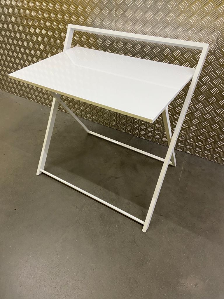 New Habitat Compact Folding Office Desk White Mike & Sons All