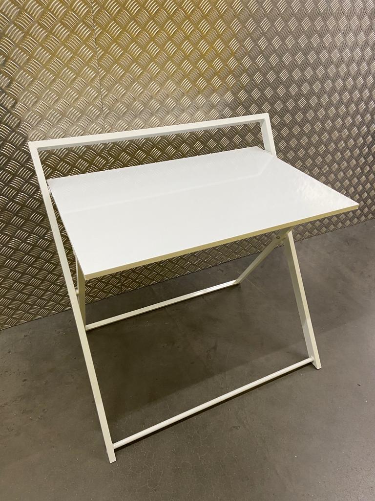 New Habitat Compact Folding Office Desk White Mike & Sons All