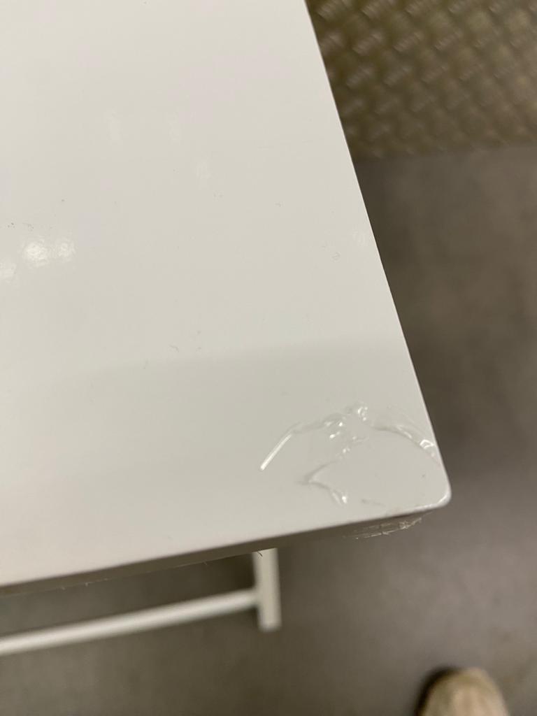 New Habitat Compact Folding Office Desk White Mike & Sons All